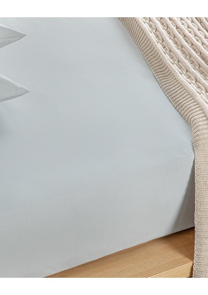 Novella Premium Soft Cotton Çift Kişilik Lastikli Çarşaf Takımı 160 x 200 cm Gri