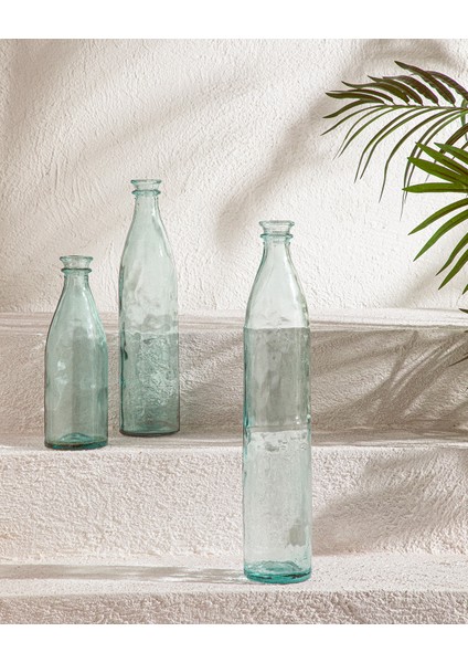 Recycled Bottle Cam Vazo 9 x 9 x 28 cm Yeşil modelleri