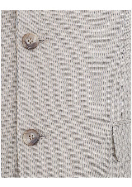 Bej Casual Mono Yaka Ceket modelleri