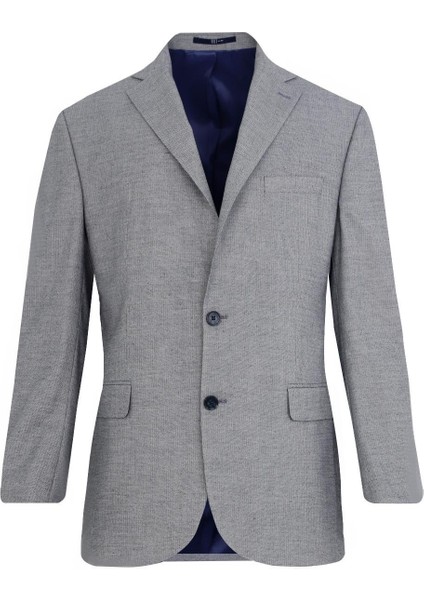 Lacivert Casual Mono Yaka Ceket