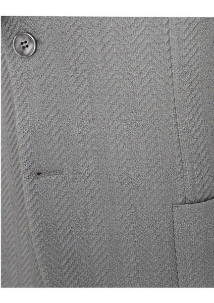 Gri Mono Yaka, Torba Cep, Çift Yırtmaç Ceket modelleri