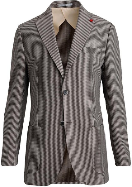 Kahve Mono Yaka, Torba Cep, Çift Yırtmaç Ceket