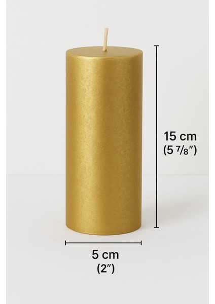 Respira Design Co 5*15 Gold Silindir Mum