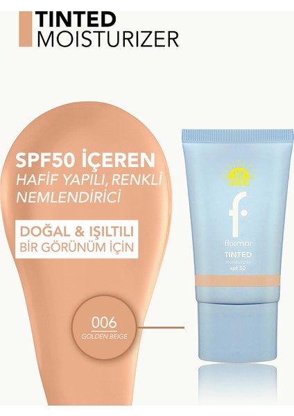 Sun Lovers Nemlendirici Etkili & Doğal Bitişli Renkli Güneş Koruyucu SPF50 (006 Golden Beige) 8682536090421 indirimleri