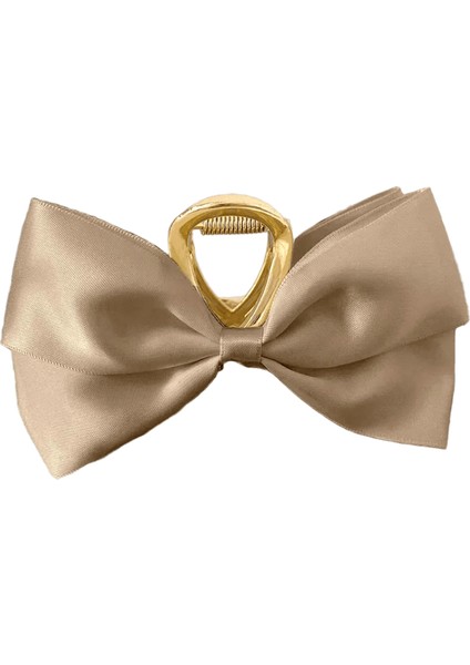 Büyük Moda Saten Yay Headdress Internet Ünlü Yakalama Çapraz Saç Pençe Saç Tokaları Kızlar Için Tatlı Saç Aksesuarları 12CMCOLOR: Haki (Yurt Dışından)