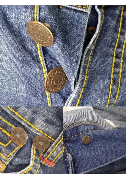 True Relıgıon S- M / 29, Diz Hizası #bermuda, #caprı, #jeans #denim #dikiş Vurgulu #pantolon