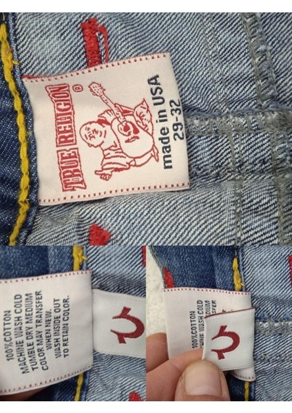 True Relıgıon S- M / 29, Diz Hizası #bermuda, #caprı, #jeans #denim #dikiş Vurgulu #pantolon
