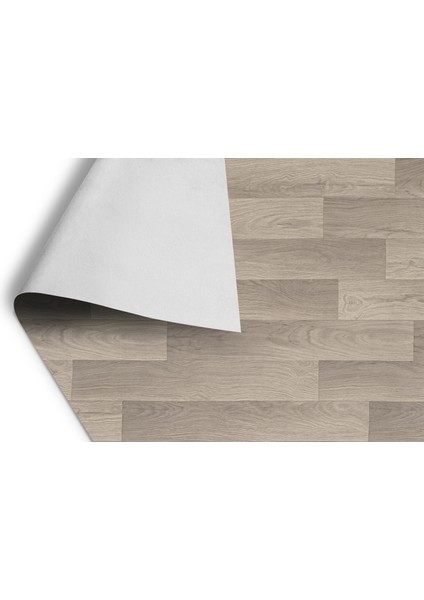 2 Metre EN - DAR PARKE DESEN KAHVERENGİ - PVC Zemin Kaplama - Keçeli Kalın - Yer Döşemesi Mineflo