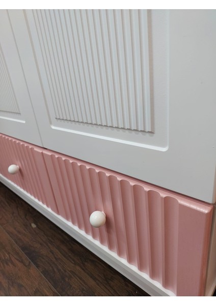 %100 Mdf Bohem Pembe 3 Kapılı Bebek&çocuk Odası Gardırop fiyatları