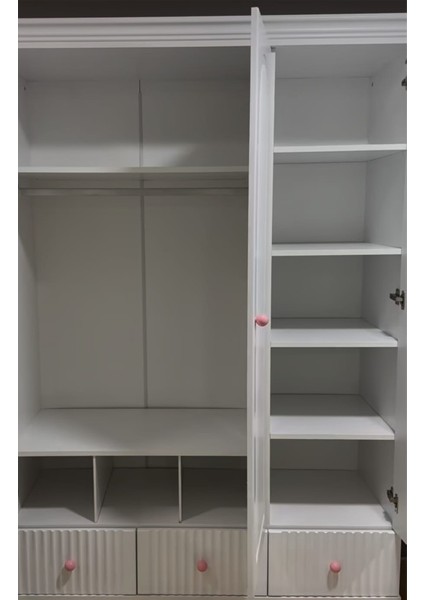 %100 Mdf Bohem Pembe 3 Kapılı Bebek&çocuk Odası Gardırop fırsatları