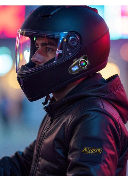 Always Q58 Max 500M Telsiz Mesafeli Motosiklet Kaskı Interkom Çift Sürücü Iletişimi Mp3 Fm Radyo fiyatları
