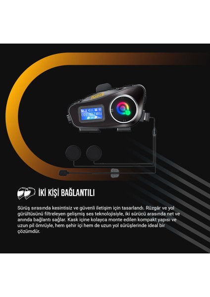 Always Q58 Max 500M Telsiz Mesafeli Motosiklet Kaskı Interkom Çift Sürücü Iletişimi Mp3 Fm Radyo fırsatları