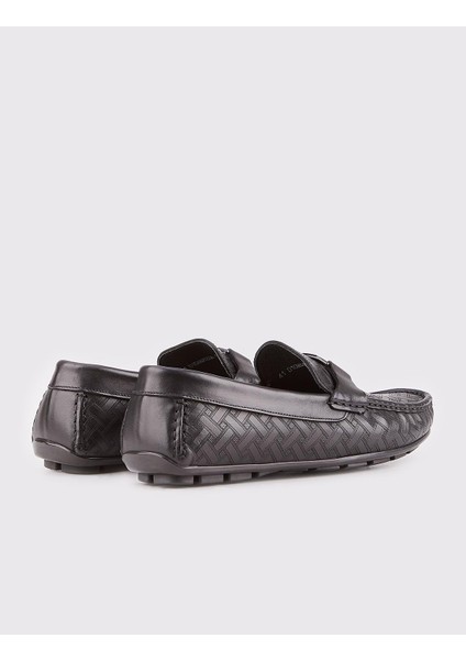 Hakiki Deri Siyah Erkek Loafer modelleri