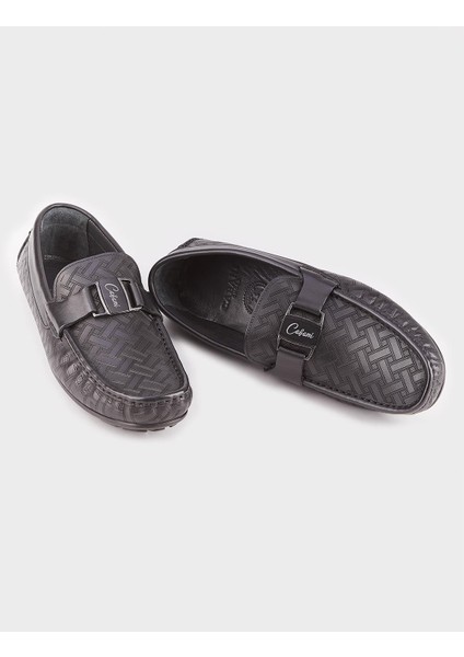 Hakiki Deri Siyah Erkek Loafer fırsatları