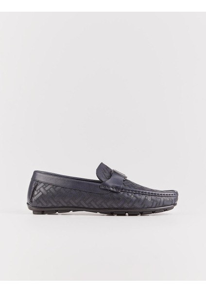 Deri Lacivert Erkek Loafer