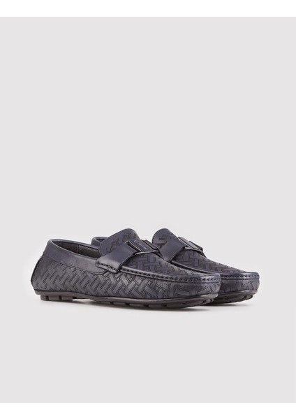 Deri Lacivert Erkek Loafer