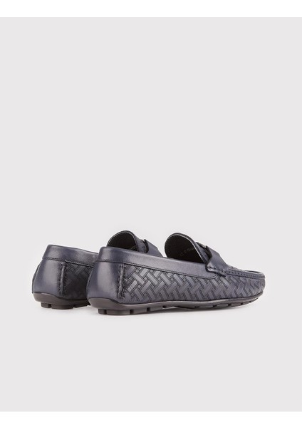 Deri Lacivert Erkek Loafer