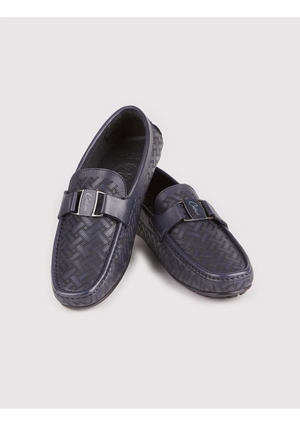 Deri Lacivert Erkek Loafer