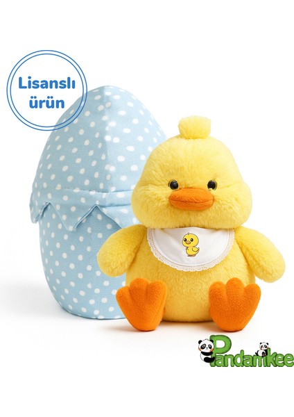 Legosh Sürpriz Desenli Yumurta Civciv Pelüş Oyuncak ( Mavi Puantiye)