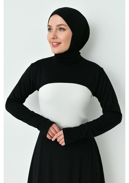 Balıkçı Parmaklı Boyunluklu Kolluk Tesettür Boyunluk Uzun Kollu Boyunluk Body Bluz Bolero