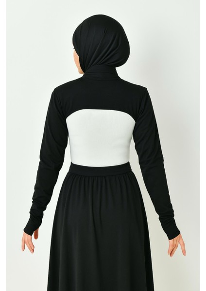 Balıkçı Parmaklı Boyunluklu Kolluk Tesettür Boyunluk Uzun Kollu Boyunluk Body Bluz Bolero