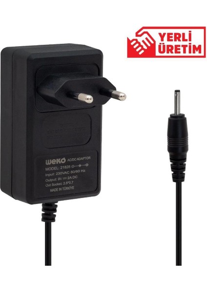 9 Volt 2 Amper İnce Uç Tablet Pc Adaptörü