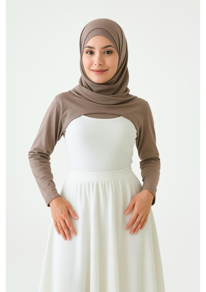 Sıfır Yaka Boyunluklu Kolluk | Uzun Kollu Tesettür Boyunluk Bodysuit Şık ve Rahat Tasarım