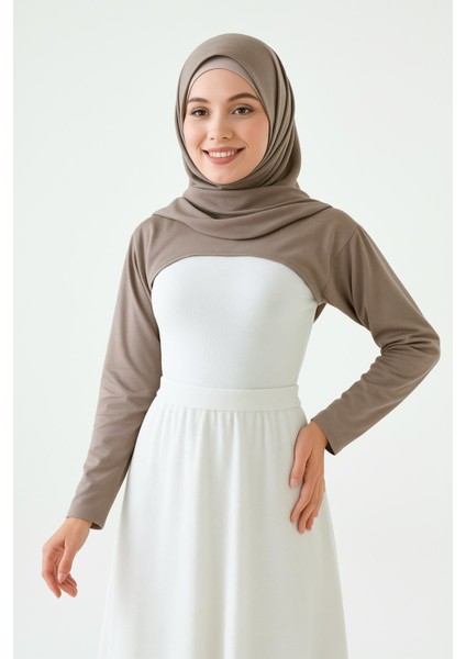 Sıfır Yaka Boyunluklu Kolluk | Uzun Kollu Tesettür Boyunluk Bodysuit Şık ve Rahat Tasarım