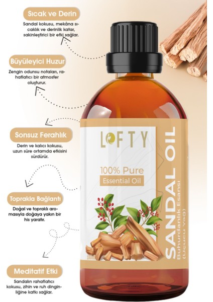 Sandal Uçucu Yağ Buhurdanlık Esansı Oda Kokusu Uçucu Esansiyel Yağ Buhur Yağı 100ML fiyatları