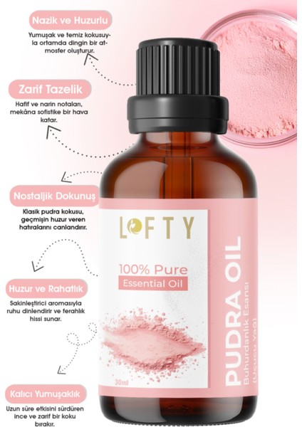 Pudra Uçucu Yağ Buhurdanlık Esansı Konsantre Oda Kokusu Esans Buhur Yağı 30ML