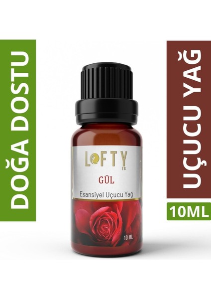 Gül Uçucu Yağ Buhurdanlık Esansı Konsantre Oda Kokusu Uçucu Esans Buhur Yağı 10 ml