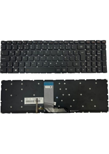 Nion Lenovo 5CB0J34072 Uyumlu Notebook Klavye (Siyah Tr Aydınlatmalı )