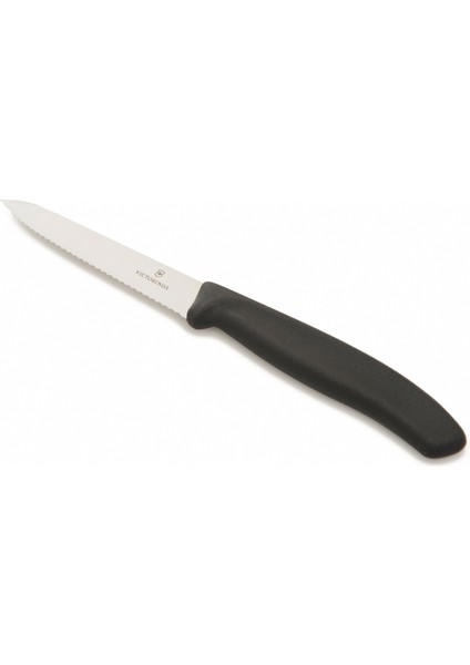 6.7733 Tırtıklı Soyma Bıçağı - Siyah - 10 cm