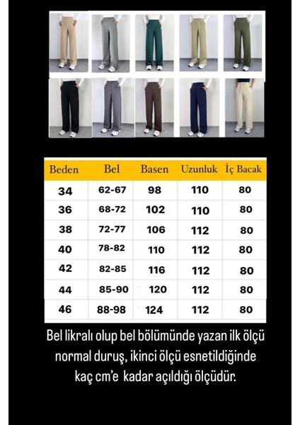 Line Kadın Likralı Cırt Kapama Açık Bej Palazzo Pantolon