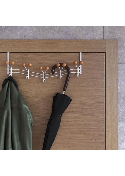 5'li Kapı Arkası Askılık - Beyaz