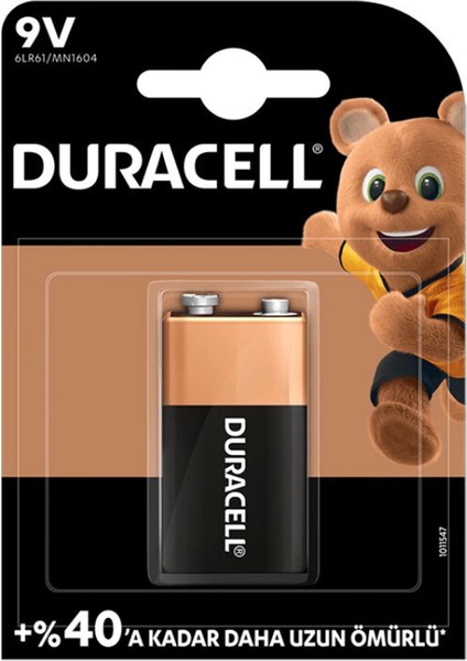 Duracell 9 Volt Alkalin Pil Tekli (4887)