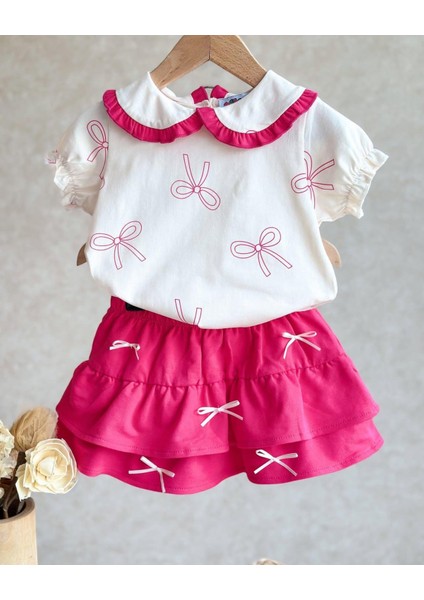 Kız Çocuk Kat Kat Etekli Takım