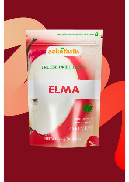 freeze Dried Elma, Dondurularak Kurutulmuş Meyve Cipsi, Freeze Dry Meyve Kurusu 20 gr fiyatları