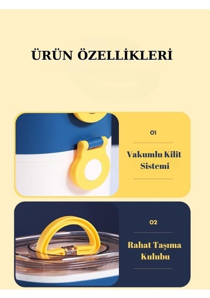 - Portable Lunch Box Iki Katlı Paslanmaz Çelik Taşınabilir Yeni Nesil Sefer Tası– 1900 Ml.