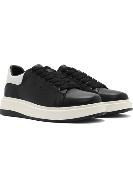 Erkek Beyaz Bağcıklı Deri Sneaker 25SFD691818 modelleri