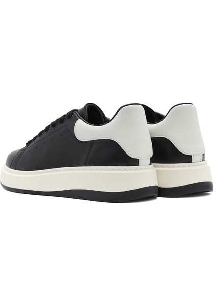 Erkek Beyaz Bağcıklı Deri Sneaker 25SFD691818 indirimleri