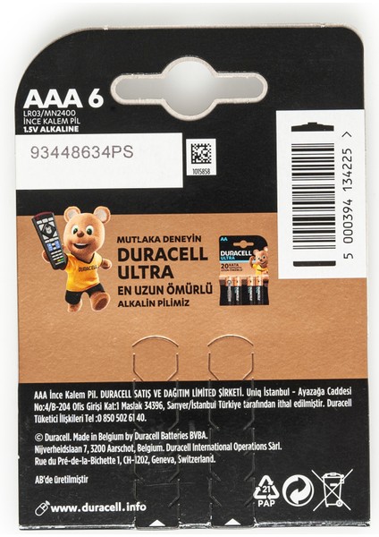 Basic İnce 6'lı Aaa Kalem Pil