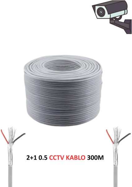 2+1 0.50MM Cctv Kablo Güvenlik Kamera Kablo 300M Metre fiyatları