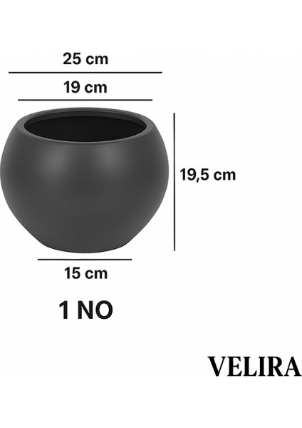 Küre Saksı Yuvarlak Saksı Modern Dekoratif Plastik Saksı 7,5 Litre fiyatları