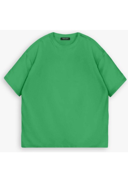 Oversize Basic T-Shirt Yeşil