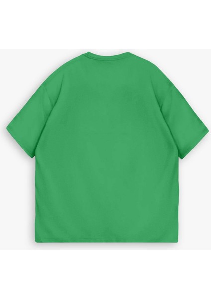 Oversize Basic T-Shirt Yeşil fiyatları