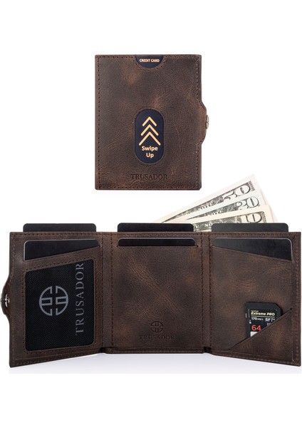 Valencia Kahverengi Kartlık Hakiki Deri Cüzdan Unisex Kadın Erkek Rfid Korumalı modelleri