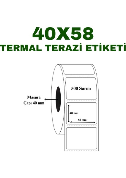 40X58 Terazi Etiketi 500 Sarım 50 Adet modelleri