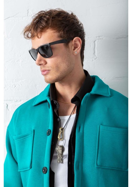 Erkek Oversize Basic Rahat Ceket Su Yeşili fırsatları