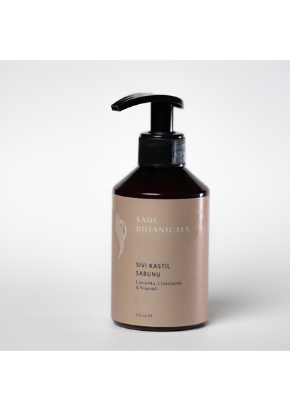 Sıvı Kastil Sabunu - Lavanta, Limonotu & Niaouli 250 ml Vegan Zeytinyağlı El Vücut Duş Sabunu